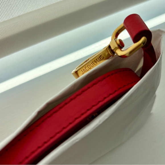 [NWT] Jacquemus Le Chiquito Moyen Leather Top Handle Bag Red - Picture 8 of 10